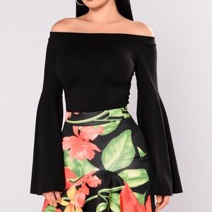 Fashion Nova off the shoulder bodysuit